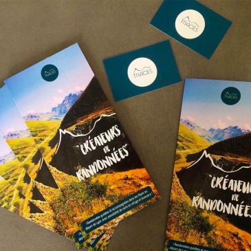  Traces_ Créateur de Randonnées_logo, business cards, information leaflet & website